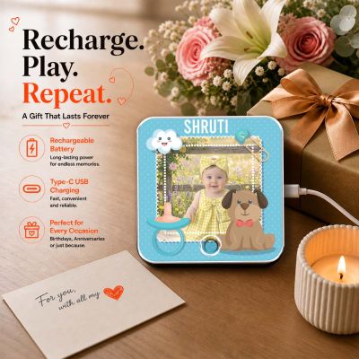Personalised Baby Theme Musical Fridge Magnet with Custom Photo | Playable Music Home & Kids Room Decor Magnet  Birthday Gift for Kids